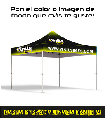 Carpa con tela impermeable 3x4,5