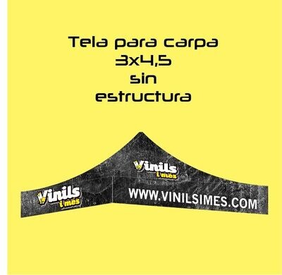Con tela de bandera