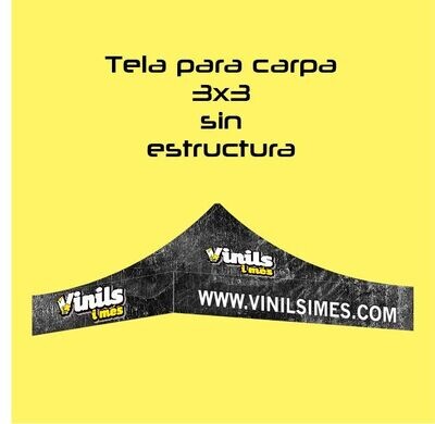 Tela de carpa sin estructura 3x3