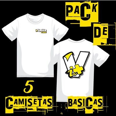 Pack de 5 Camisetas personalizadas ROLY ATOMIC