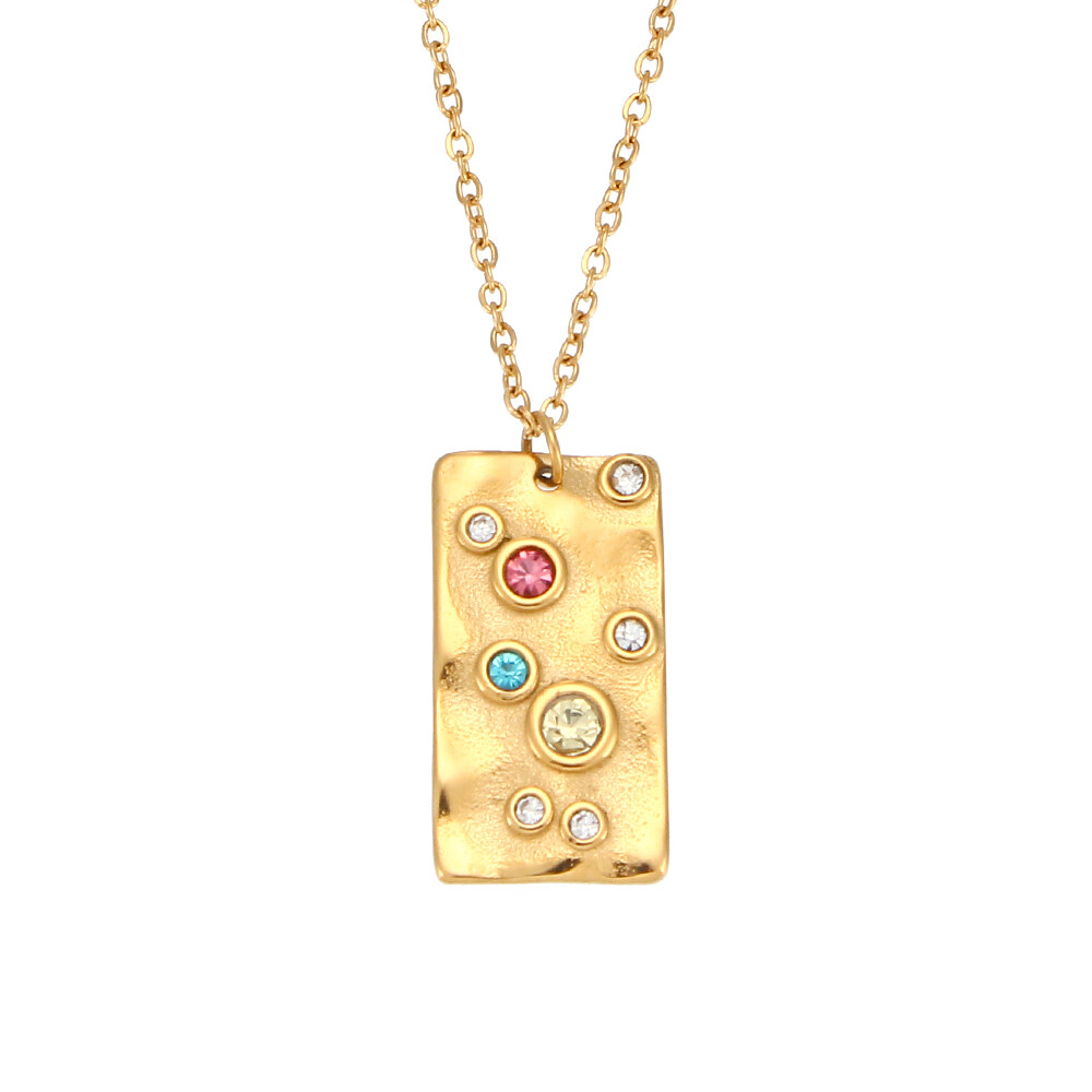 GOLD FUCHSIA Rhinestone Necklace Set ( 0058 2F ) – Ohmyjewelry.com