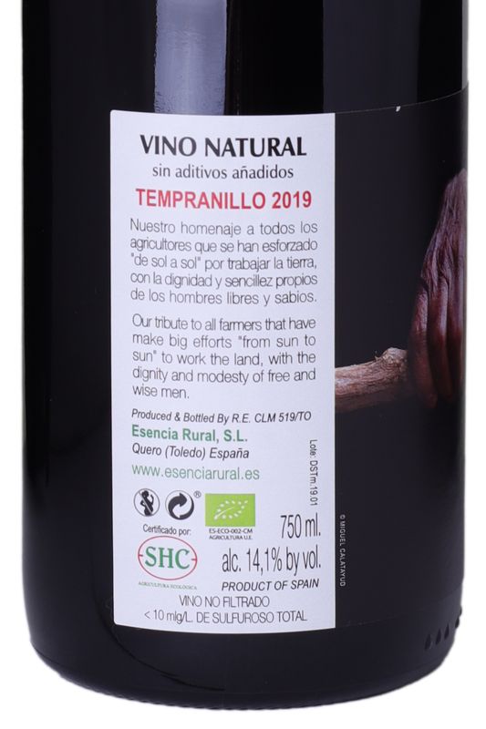 RED BOX (6 bottles) De Sol A Sol, Tempranillo Natural 2019