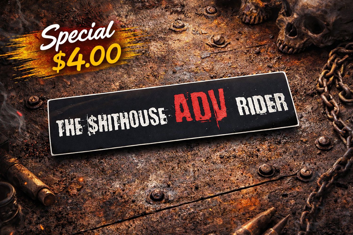 The $hithouse ADV Rider sticker on SPECIAL $4