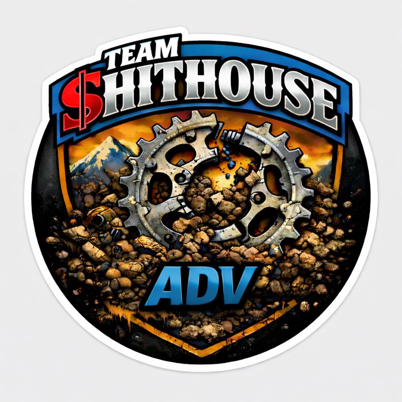 ​Team $hithouse ADV Rider Sticker – 75mm