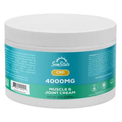CBD Muscle and Joint Cream 4000mg  8oz