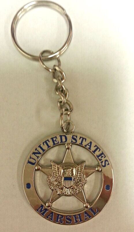 USMS Silver Star Keychain