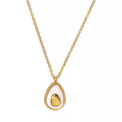 Gold Avocado Fruit Pendant