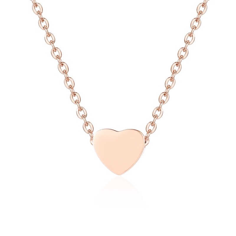 Gold Heart Shaped Pendant Necklace