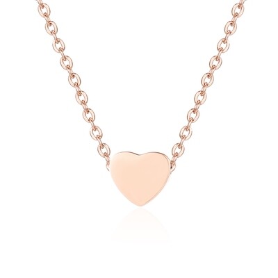 Gold Heart Shaped Pendant Necklace