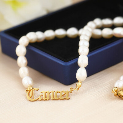 Cancer Zodiac Pearl Necklace