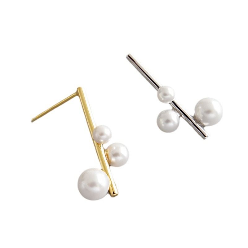 Modern Stick Pearl Earrings-Geometric Elegance Modern Stick Pearl Earrings-Geometric Elegance