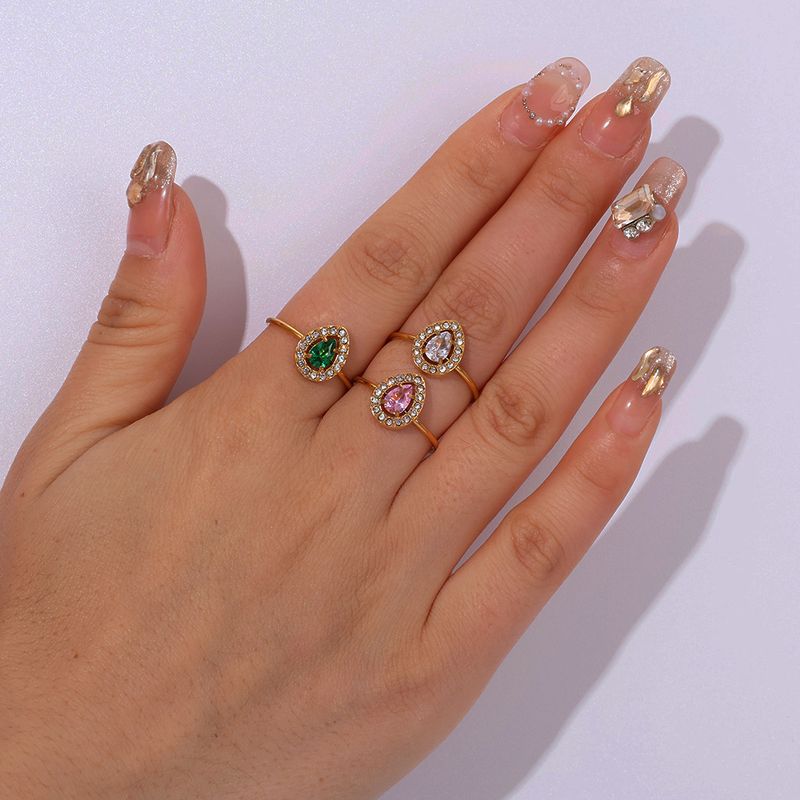 Stackable Water Drop  Rings  With Gold Overlay And Titanium .
