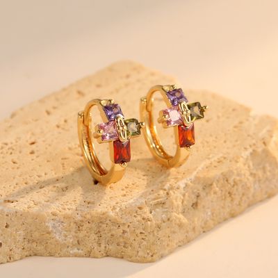 Luxury Zircon Personalized Buckle Earrings Luxury Zircon Personalized Buckle Earrings