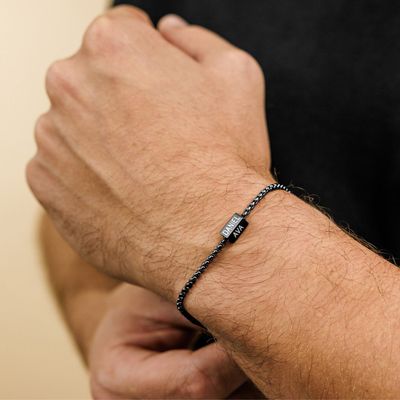 Men&#39;s Stainless Steel Bracelet High Sense Lettering Customizable  Holiday Gift.
