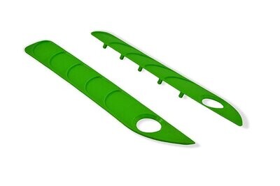 Dino-Cars Gills for front spoiler Racer (green, set of 2 pieces) two green elongated plastic gills for front spoiler racer