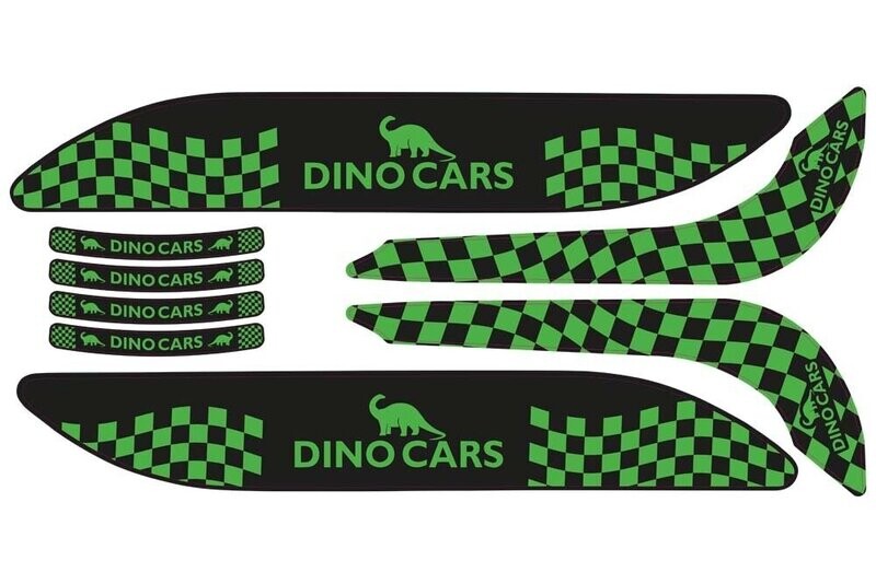 Dino-Cars Aufklebersatz Sport Grün Dino-Cars Aufklebersatz Sport Grün