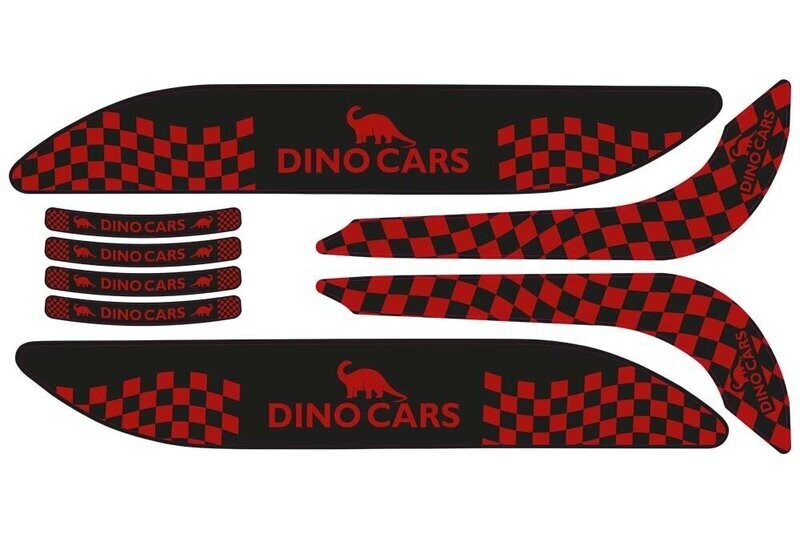 Dino-Cars Aufklebersatz Sport Rot Dino-Cars Aufklebersatz Sport Rot