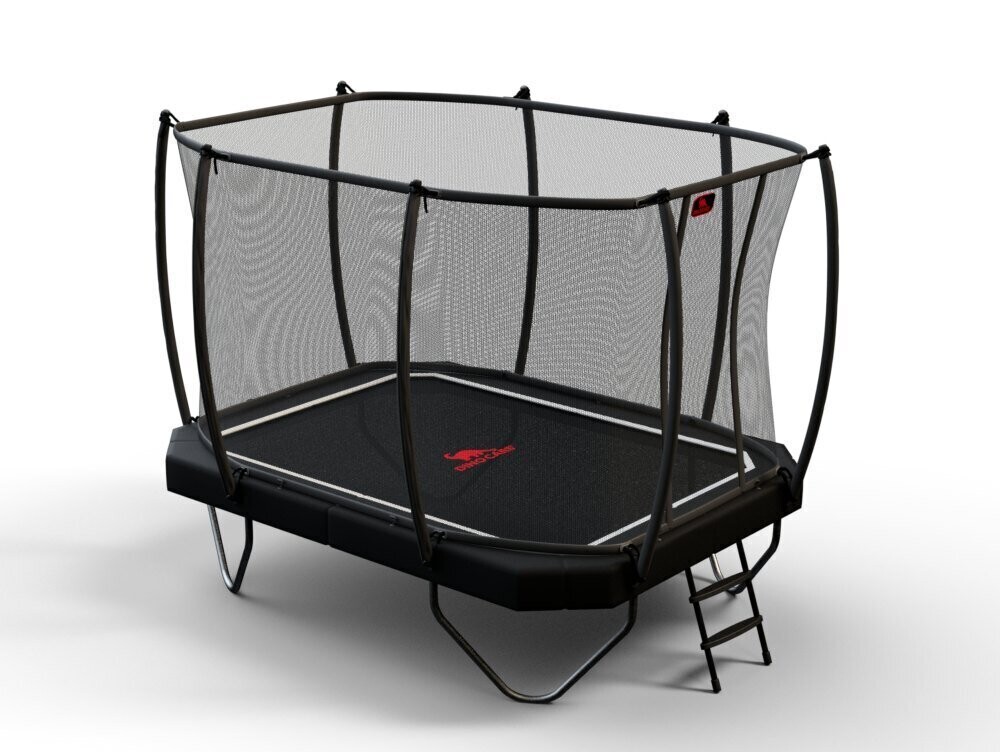 Trampolina Dino-Cars z siatką zabezpieczającą/drabinką 340x240 Czarna