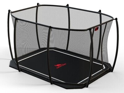 Trampolino Dino-Cars Flat Level inclusa rete di sicurezza 380x255 Nero Trampolino Dino-Cars Flat Level inclusa rete di sicurezza 380x255 Nero