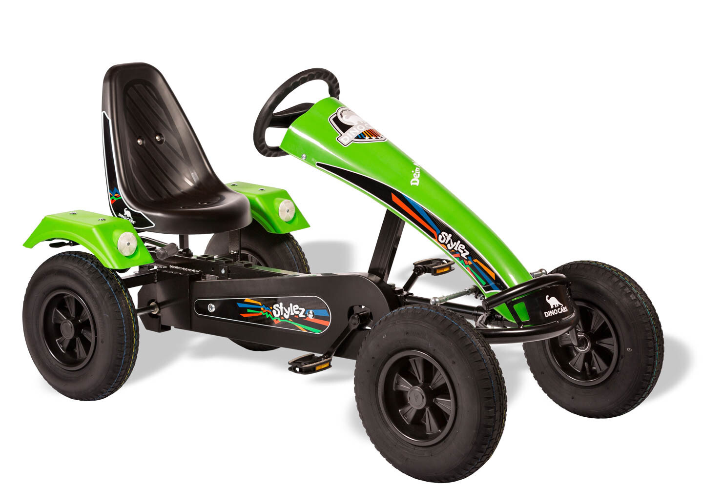 Dino-Cars Stylez - Frame Black | Front spoiler and fender green | Low-friction tires | ZF freewheel