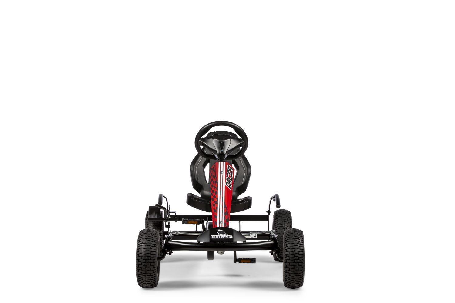 Dino Cars Speedy Racer BF1 Offroad, cadre noir avec autocollants rouges, pneus noirs