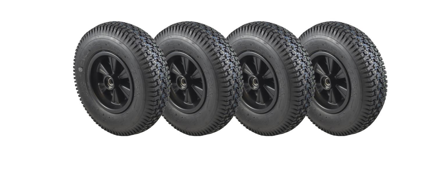 Jeu de roues complètes tout-terrain étroites Dino-Cars (noir) 4 pièces