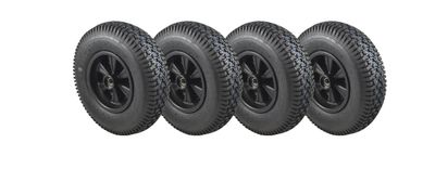 Dino-Cars set of complete wheels off-road narrow (black) 4 pieces