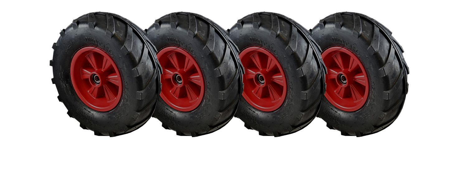 Dino-Cars set compleet wiel Ackerstolle (velg rood) 4 stuks (2x links / 2x rechts)