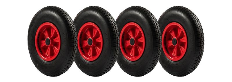Dino-Cars Satz Komplettrad Leichtlaufprofil, Rot 4 Stk. Dino-Cars Satz Komplettrad Leichtlaufprofil, Rot 4 Stk.
