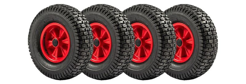 Dino-Cars Satz Komplettrad Offroad breit (Felge Rot) 4 Stk. Dino-Cars Satz Komplettrad Offroad breit (Felge Rot) 4 Stk.