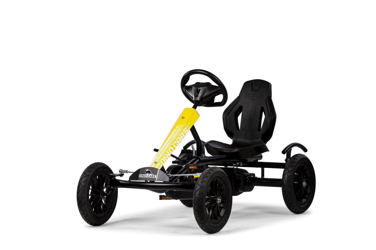 Dino Cars Speedy Black Bee BF1, schwarzer Rahmen mit gelben Aufklebern, schwarze Reifen