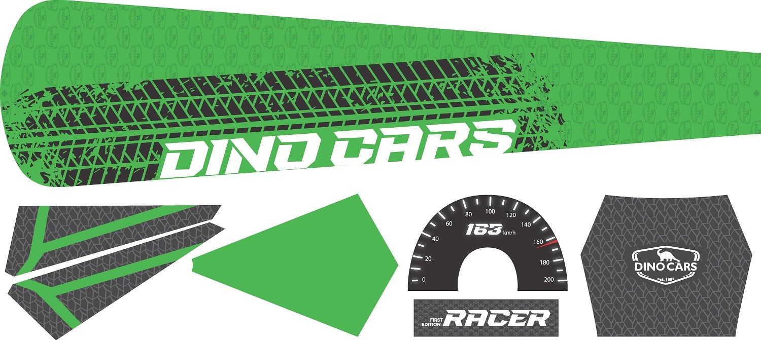 Dino-Cars Set Adesivi Racer #Green