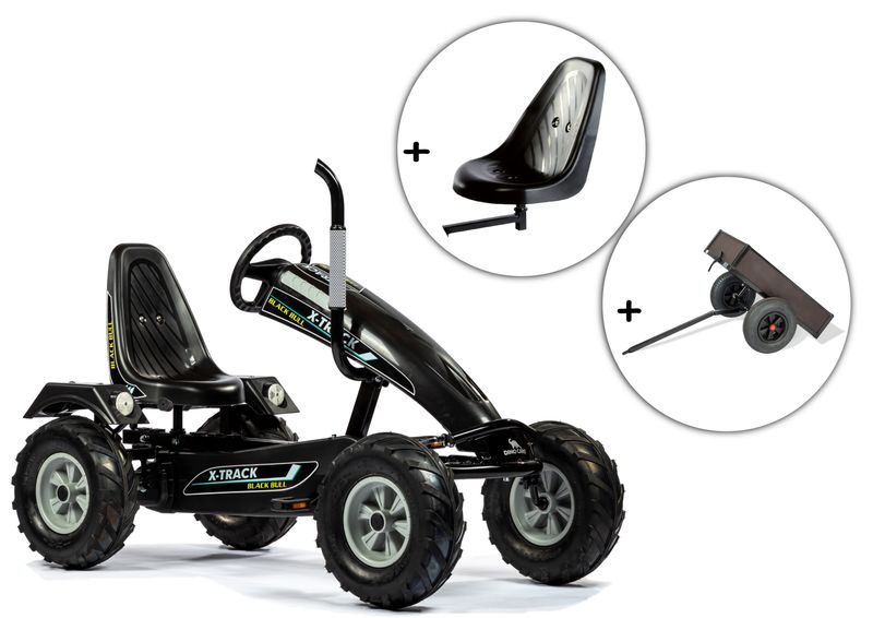 Dino-Cars Track BF1 Black Bull inclusief extra zitplaats en kipperaanhanger Dino-Cars Track BF1 Black Bull inclusief extra zitplaats en kipperaanhanger