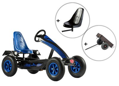 Dino-Cars Super Sport BF1 (niebieski) w tym dodatkowe siedzenie i przyczepa wywrotka Dino-Cars Super Sport BF1 (niebieski) w tym dodatkowe siedzenie i przyczepa wywrotka