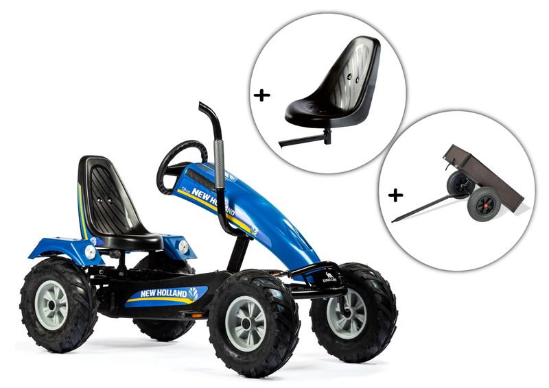Dino-Cars Track BF1 New Holland inclusief extra zitplaats en kipperaanhanger Dino-Cars Track BF1 New Holland inclusief extra zitplaats en kipperaanhanger