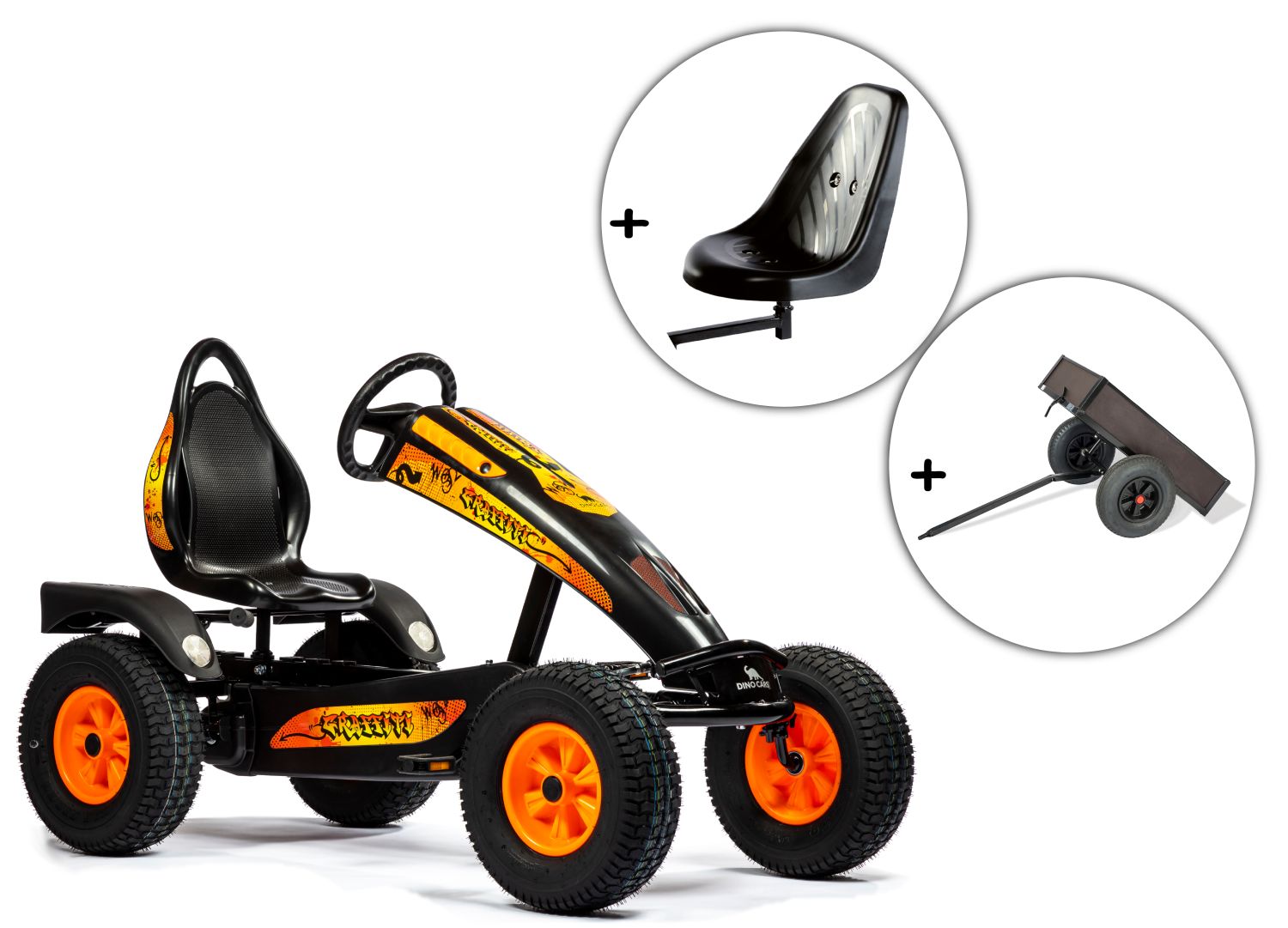 Dino-Cars Graffiti BF1 w tym dodatkowe siedzenie i przyczepa wywrotka Dino-Cars Graffiti BF1 w tym dodatkowe siedzenie i przyczepa wywrotka