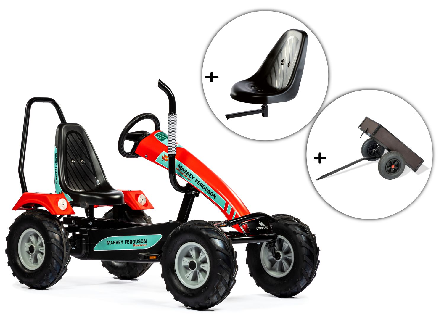 Dino-Cars Track BF1 Massey Ferguson inkl. dodatkowym siedzeniem i przyczepą wywrotką Dino-Cars Track BF1 Massey Ferguson inkl. dodatkowym siedzeniem i przyczepą wywrotką