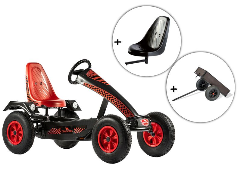 Dino-Cars Super Sport BF3 (rood) inclusief extra zitplaats en kipperaanhanger Dino-Cars Super Sport BF3 (rood) inclusief extra zitplaats en kipperaanhanger