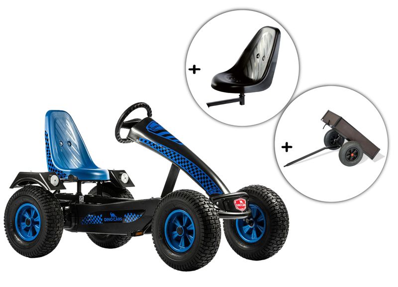 Dino-Cars Camaro BF3 (Blauw) inclusief extra zitplaats en kipperaanhanger Dino-Cars Camaro BF3 (Blauw) inclusief extra zitplaats en kipperaanhanger