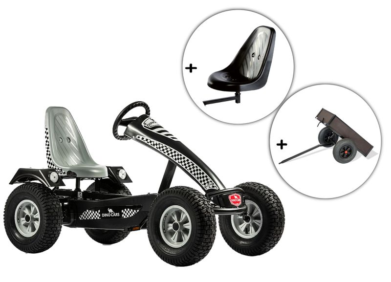 Dino-Cars Camaro BF3 (Grijs) inclusief extra zitplaats en kipperaanhanger Dino-Cars Camaro BF3 (Grijs) inclusief extra zitplaats en kipperaanhanger