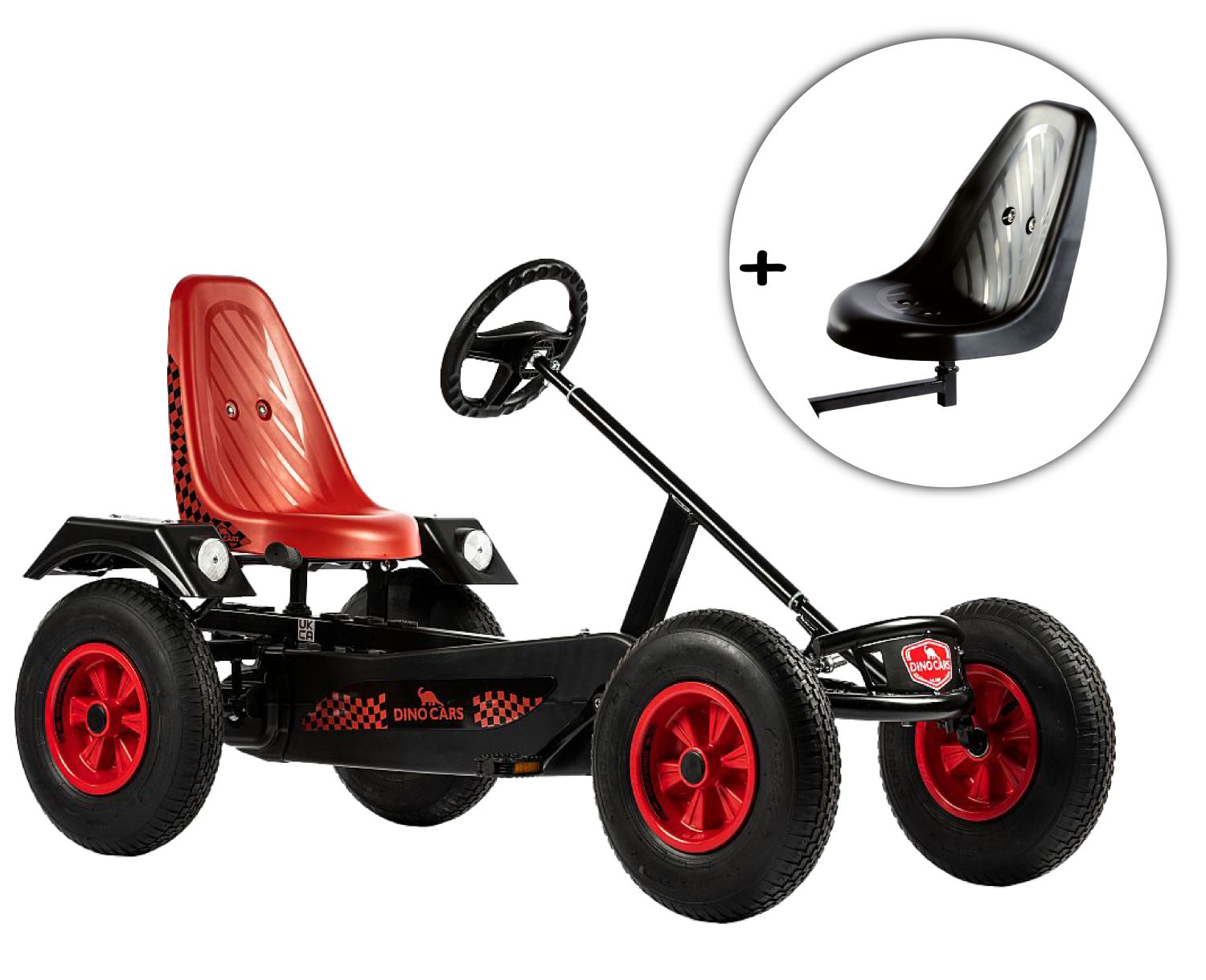 Dino-Cars Sport BF3 (Rood) incl. extra zitplaats Dino-Cars Sport BF3 (Rood) incl. extra zitplaats