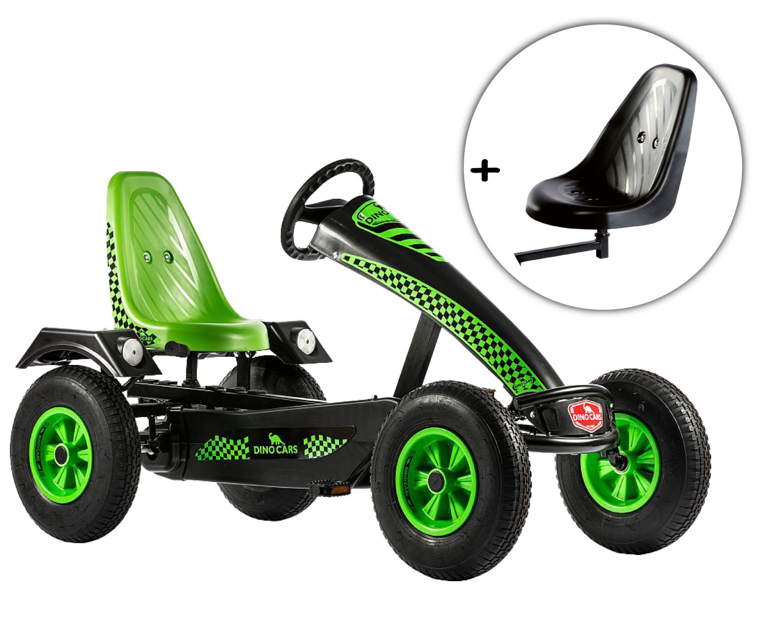 Dino-Cars Super Sport BF3 (groen) incl. extra zitplaats Dino-Cars Super Sport BF3 (groen) incl. extra zitplaats