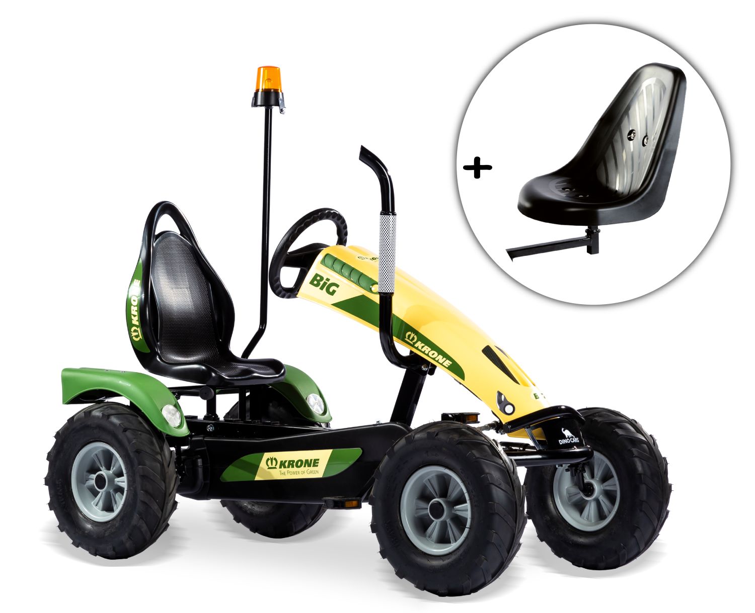 Dino-Cars Track BF1 Krone inkl. Rundumleuchte Orange und Zusatzsitz Dino-Cars Track BF1 Krone inkl. Rundumleuchte Orange und Zusatzsitz