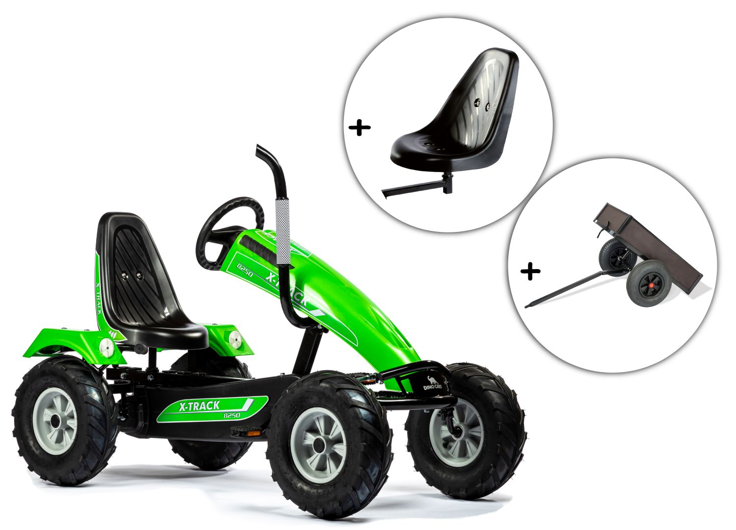 Dino-Cars Track BF3 (Green) including extra seat and tipping trailer Dino-Cars Track BF3 (Green) including extra seat and tipping trailer