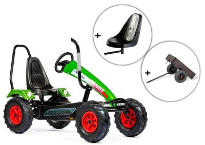 Dino-Cars Track BF3 Fendt compreso barra di sicurezza, sedile aggiuntivo e rimorchio ribaltabile Dino-Cars Track BF3 Fendt compreso barra di sicurezza, sedile aggiuntivo e rimorchio ribaltabile