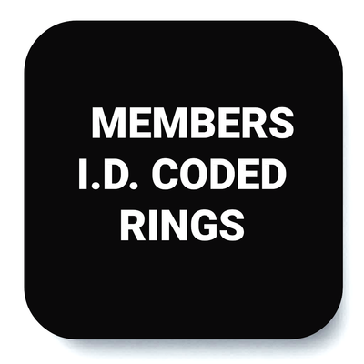 MEMBERS ID CODED RINGS (BLACK FOR 2025)