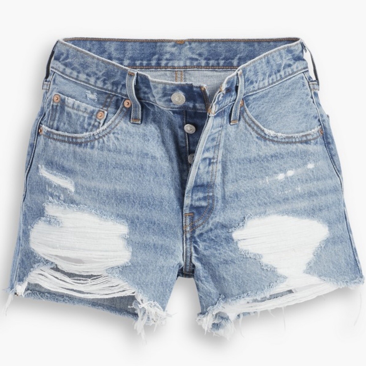 Destroyed levi cheap shorts