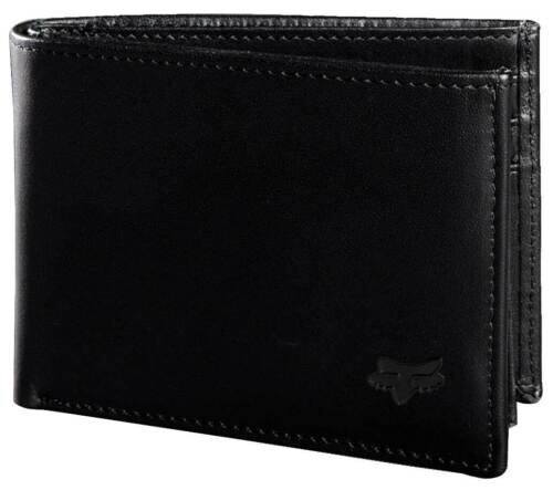 Fox Bifold Leather Wallet Black