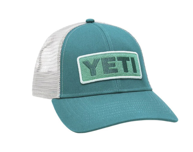 Yeti Logo Badge Green Aqua Blue Hat