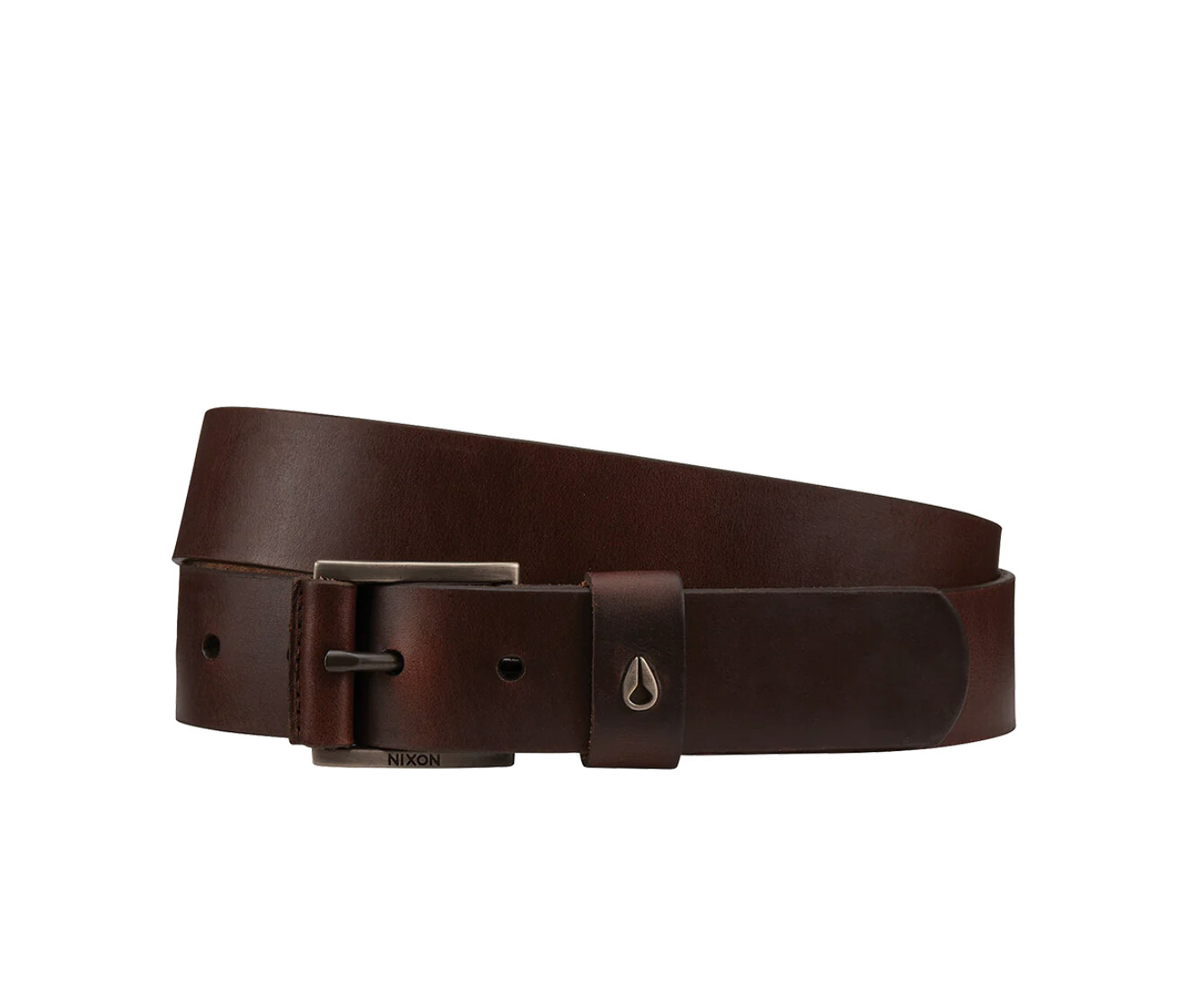 Nixon Americana Full Grain Leather Belt Dark Brown